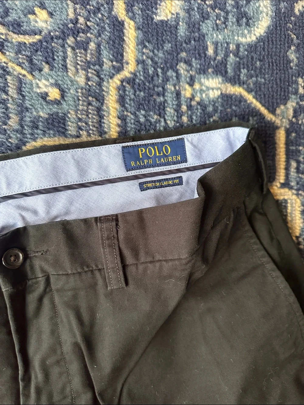Polo by Ralph Lauren Black Cotton Chino Pants 36x32